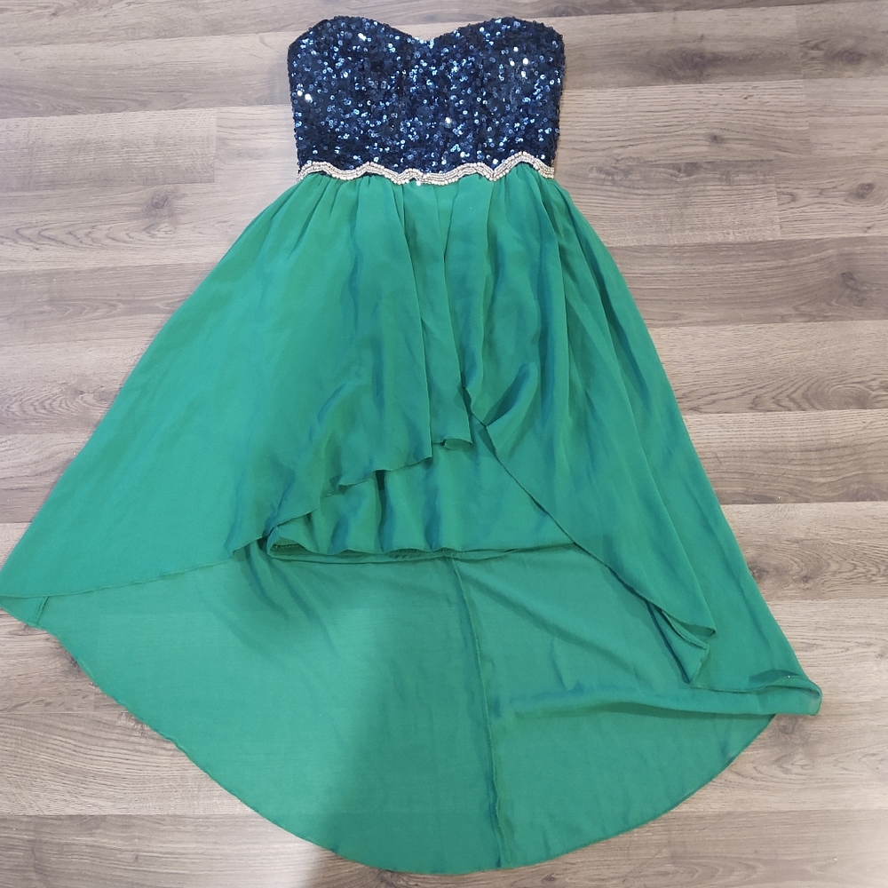 Sequence high low dress